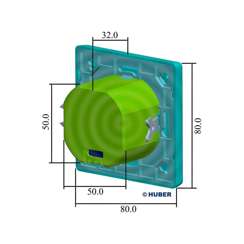 HUBER MOTION 8HFR Hochfrequenz Bewegungsmelder auch für Mehrfachrahmen (55x55mm)