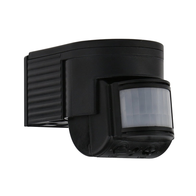 HUBER Motion 1 Infrarot Bewegungsmelder 180° Innen/Außen Bewegungssensor IP44 I 230V Bewegungsmelder LED geeignet, horizontal/vertikal verstellbar, schwarz